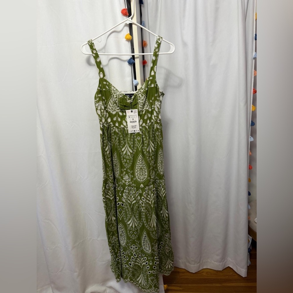 Green midi Zara Dress